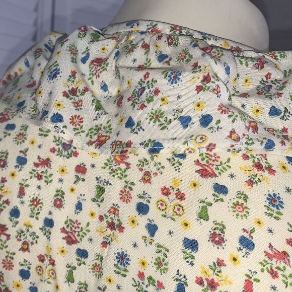 Vintage 1940’s Ruffle Button Down Sleeveless Blouse - Picture 13 of 16